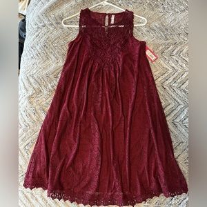 Maroon beach dress